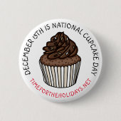Nationale Cupcake Dag 15 december Ronde Button 5,7 Cm (Voorkant)