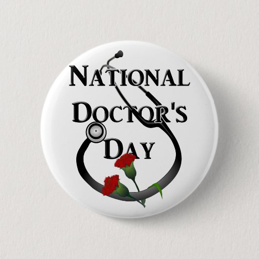 Nationale dag van de arts ronde button 5,7 cm (Voorkant)