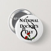 Nationale dag van de arts ronde button 5,7 cm (Voorkant /achterkant)