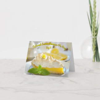 nationale dag van de citroenmeringue-taart kaart