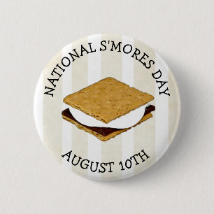Nationale Dag van de Mores 10 augustus Ronde Button 5,7 Cm