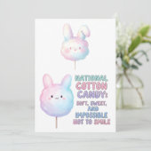 Nationale Dag van de Suikerspin Bedankkaart (Staand voorkant)