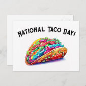 Nationale dag van de Taco Feestdagenkaart (Voorkant / Achterkant)