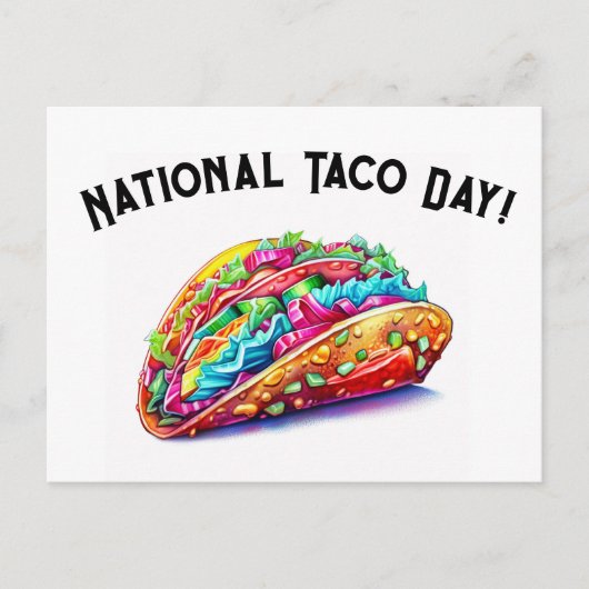 Nationale dag van de Taco Feestdagenkaart (Voorkant)