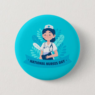 Nationale dag van de Verpleging / Week van de Waar Ronde Button 5,7 Cm