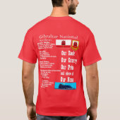 Nationale dag van Gibraltar T-shirt (Achterkant)