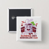 Nationale dag van warme chocolade - 31 januari vierkante button 5,1 cm (Voorkant /achterkant)