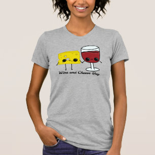Nationale dag van wijn en kaas t-shirt