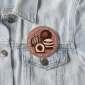 Nationale dag voor chocolade met crèmevulling ronde button 7,6 cm (In situ)