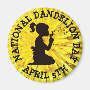 Nationale Dandelion Dag 5 April Magnet Magneet