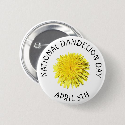 Nationale Dandelion Day 5e Button april (Voorkant /achterkant)