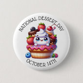 Nationale Dessertdag 14 oktober Ronde Button 5,7 Cm (Voorkant)