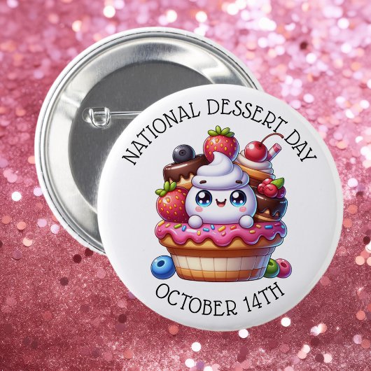 Nationale Dessertdag 14 oktober Ronde Button 5,7 Cm
