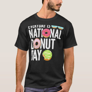 Nationale donut dag donut sprenkelt voedsel donut t-shirt