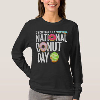 Nationale donut dag donut sprenkelt voedsel donut t-shirt