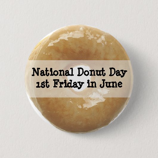 Nationale Donut Day juni Food Feestdagen Button (Voorkant)