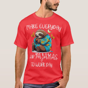 Nationale Draag Pyjama naar het Werk Dag T-shirt