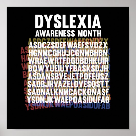 Nationale dyslexie Bewustmakingsmaand oktober Poster (Voorkant)