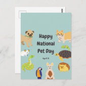 Nationale feestdag 11 april briefkaart (Voorkant / Achterkant)