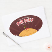 Nationale feestdag ovale sticker (Envelop)