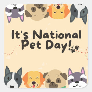 Nationale feestdag vierkante sticker