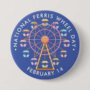 Nationale Ferris Wheel Day Ronde Button 7,6 Cm