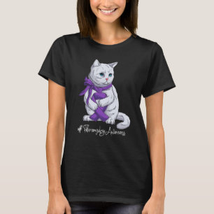 Nationale fibromyalgie Bewustmakingsmaand Paarse R T-shirt