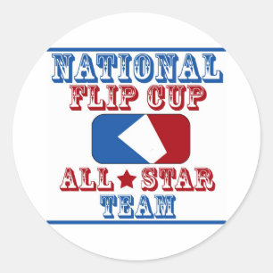 nationale flip cup ronde sticker