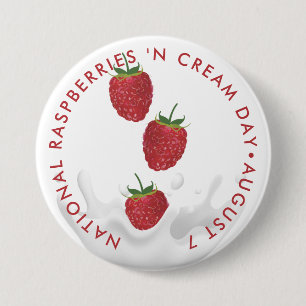 Nationale frambozen "n Cream Day Button