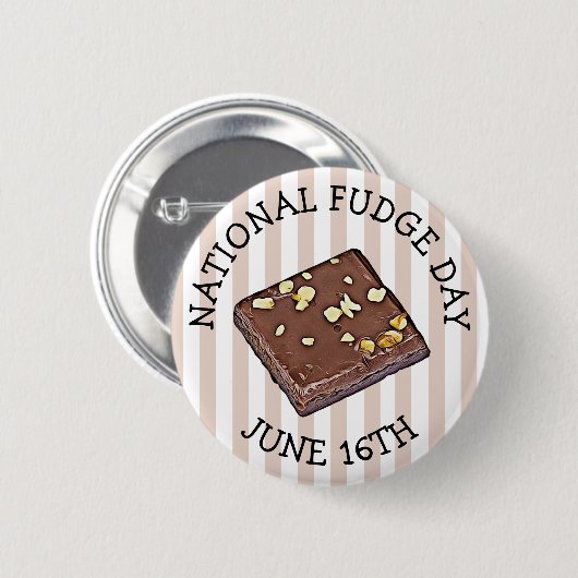 Nationale Fudge Day 16 juni Button (Voorkant /achterkant)