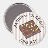 Nationale Fudge Day 16 juni Magnet Magneet (Voorkant / Achterkant)