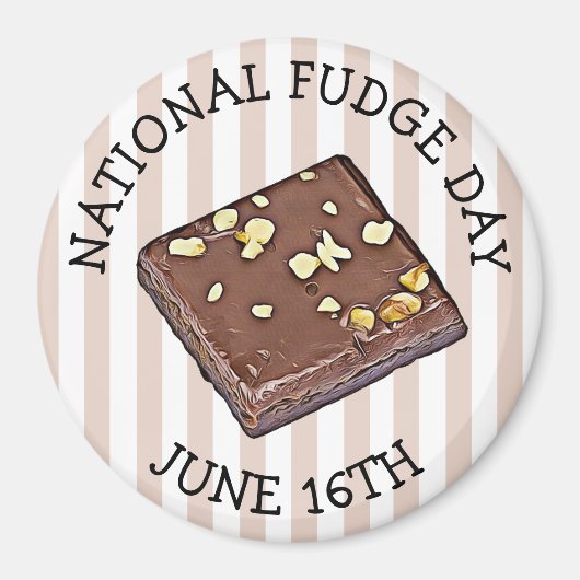 Nationale Fudge Day 16 juni Magnet Magneet (Voorkant)