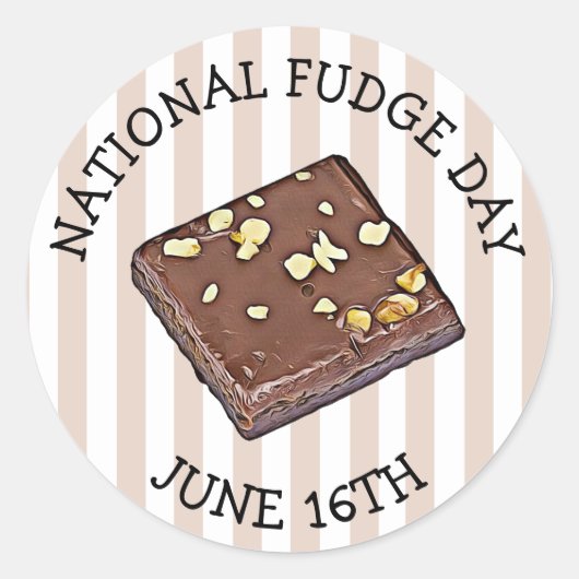 Nationale Fudge Day Stickers (Voorkant)