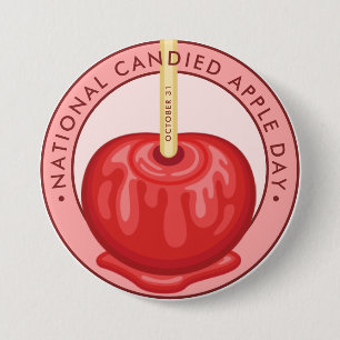 Nationale gekonfijte Apple Dag Ronde Button 7,6 Cm