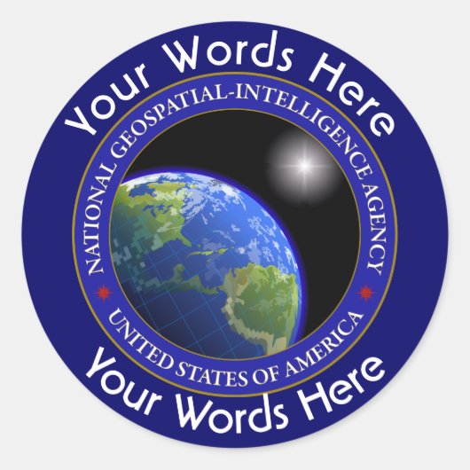 Nationale Geospatial Intelligence Custom Sticker (Voorkant)