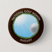Nationale Golfmaand Ronde Button 5,7 Cm (Voorkant)