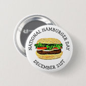 Nationale hamburgerdag ronde button 5,7 cm (Voorkant /achterkant)