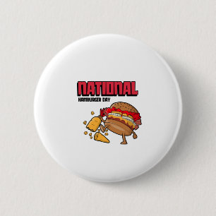 Nationale Hamburgerdag Ronde Button 5,7 Cm