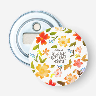 NATIONALE HISPANIC HERITAGE MAAND BUTTON FLESOPENER