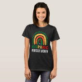 Nationale hispanische erfgoedmaand regenboog t-shirt (Voorkant volledig)