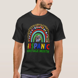 Nationale hispanische erfgoedmaand regenboogLatijn T-shirt