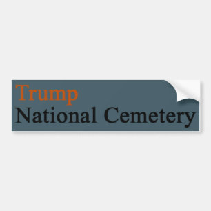 Nationale hokkamer voor Trump — Steel Blue-Oranje Bumpersticker