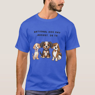 Nationale hondendag viert uw harige vrienden vint t-shirt