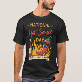 Nationale Hot Sauce Day Funny Hot Chili T-shirt