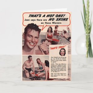 Nationale hotdog-dag retro-advertentiekaart feestdagen kaart