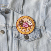 Nationale ijsmaand ronde button 7,6 cm (In situ)