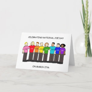 Nationale Joe Day, 27th. Maart Kaart