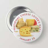 Nationale kaasdag ronde button 7,6 cm (Voorkant /achterkant)