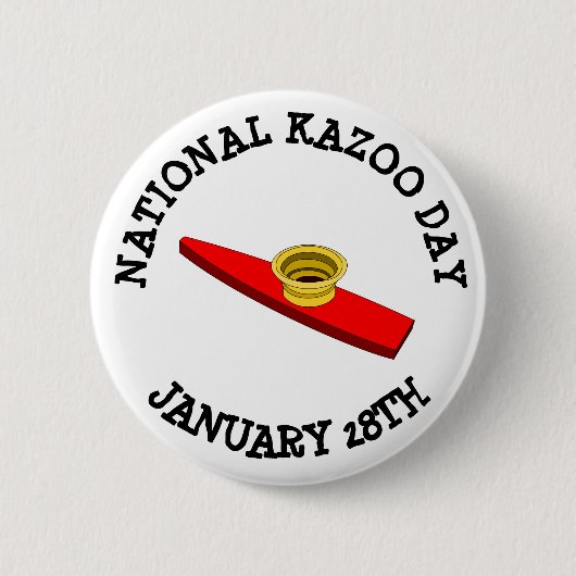 Nationale Kazoo Dag 28 januari Button (Voorkant)