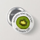 Nationale Kiwi Fruitdag Ronde Button 5,7 Cm (Voorkant /achterkant)